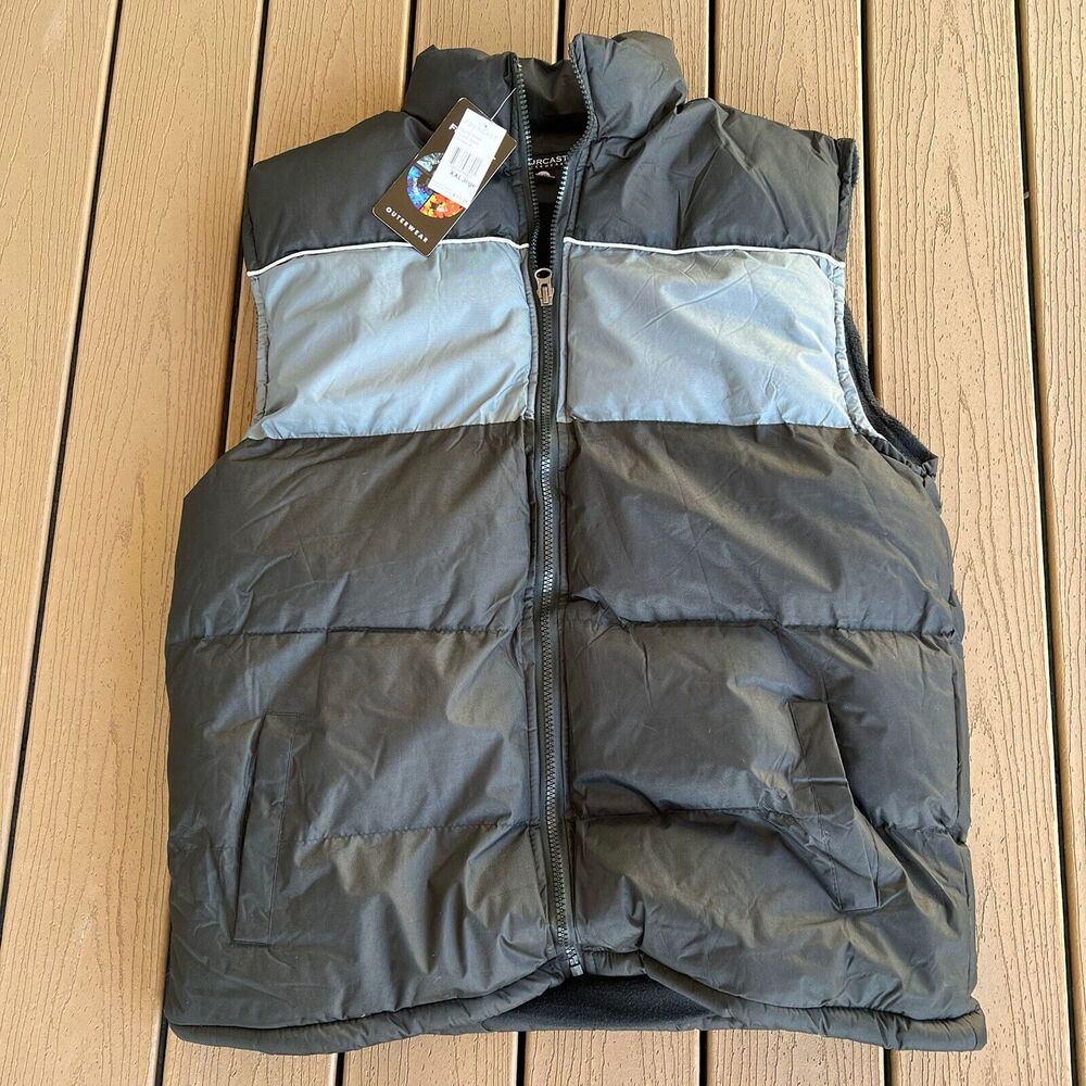 Puffer Vest Men’s 2XL Fourcast‎ Black Gray NWT Winter XXL Gorpcore Outdoors
